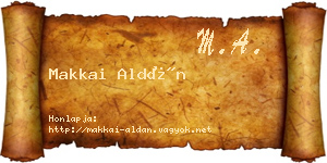 Makkai Aldán névjegykártya